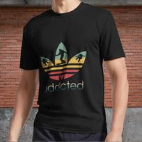 Men's and Women's T-shirts Snowboarding addicted vintage XXL black