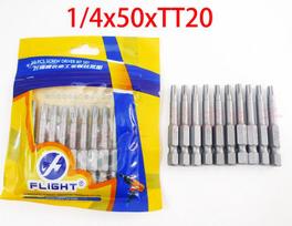 FLIGHT S1/4 Hex Screwdriver Bit Set: H2, H2.5, H3, H4, H5, H6 H2.5