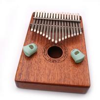 2 vnt. Minkštos Kalimba pirštų apsaugos nykščio rinkikliai pradedantiesiems šviesiai žalios spalvos 27x23mm šviesiai žalios spalvos