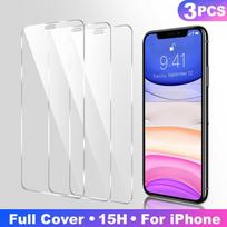 3 vnt Grūdintas stiklas iPhone 14 Plus 13 Pro Max 12 15 16 16e Pro Mini 11 Pro Max X XR XS Max 6 6s 7 8 Plus SE ekrano apsauginė plėvelė išlenkta iPhone 11 Pro Max balta