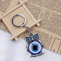 Blue Evil Eye raktų pakabukas Pelėda Raktų pakabukas Amuletas Lucky Charm pakabukas Dovanų Raktų Pakabukas