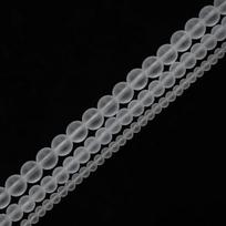 30-190 vnt. 4/6/8 mm spalvingi stiklo karoliukai laisvi tarpikliai apvalūs karoliukai papuošalams gaminti „pasidaryk pats“ apyrankių priedai 6mm 50pcs matinė balta spalva