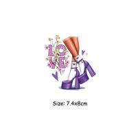 Mergaičių lygintuvai, drabužių lipdukai marškinėliai „Ropa Diy Hot Iron On“ drabužių lipdukai 7.4x8cm