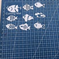 Žuvys metalo pjaustymo štampai Trafaretai, skirti „pasidaryk pats“ Scrapbooking / nuotraukų albumų antspaudai Dekoratyvinis įspaudimas „Pasidaryk pats“ popierius gray
