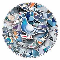 10/50 vnt. Animacinių balandžių lipdukai Balandžio grafiti lipdukai „pasidaryk pats“ lagaminui, nešiojamam kompiuteriui, riedlentei, motociklui, dviračiui 10pcs