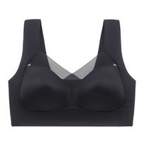 Moteriška liemenėlė Seksualios liemenėlės Besiūlės sportinės liemenėlės Push up Yoga Fitness Vest Bralette Moteriškas apatinis trikotažas XXL black
