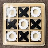 Tėvų ir vaikų sąveika medinis stalo žaidimas XO Tic Tac Toe šachmatai Juokingi, ugdomi, išmanūs žaisliniai galvosūkiai