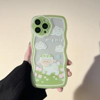 Grassland Cute Cartoon Sheep banguota apyrankė 3d telefono dėklas Silikoninis dangtelis skirtas iPhone 13 Pro Max 12 11 X Xr Xsmax 8 7 Plus dangtelis For iphone 12pro gray