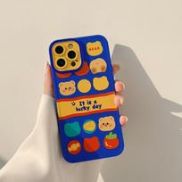 3D Laimingas Triušis Meškutis Minkštas Silikoninis Animacinis Viršelis iPhone 11 12 14 Pro Max Mini 13 Promax 7 8 Plus X Xr Xsmax Mielas Telefono Dėklas for iphone 12 mini