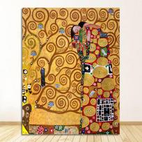Aliejinė tapyba ant drobės Meno plakatai ir spaudiniai Skandinaviškas sienų paveikslas gyvenamajam kambariui išpildyti Gustavo Klimto reprodukcija 20cm×40cm NoFrame brown