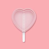„Pasidaryk pats“ silikoninių ledų gaminimo formelės su PP dangteliu ir lipdukais „Lovely Heart Popsicle“