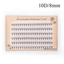 120 kuokštelių blakstienų priauginimas, dirbtinio audinio blakstienos, individualūs kuokšteliai, akių blakstienos 8mm 10D
