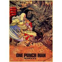 „One Punch Man“ plakatai Estetinis namų dekoras HD spausdinimo paveikslėliai Svetainė Baras Kavinė Sienų menas Tapyba Kraftpopierius Anime plakatas 30x21cm