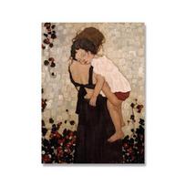 Gustavo Klimto abstrakcionistinis aliejinis paveikslas 'Žymi motina ir vaikas', svetainės dekoracija Cuadro plakatas 21cm×30cm NoFrame