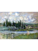 Claude Monet paroda Menas Plakatai Drobė Aliejinė tapyba Sodas Valtis Ežeras Peizažas Gamta Peizažas Siena Meno Kambarys Namų dekoras 21x30cm No Frame