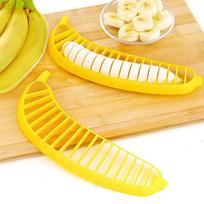 2 vnt bananų pjaustyklė, bananų pjaustymo įrankiai, vaisių skirstytuvas „viskas viename“, agurkų kumpio dešros pjaustyklė beige