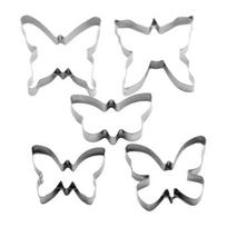 Patogus daugkartinis kepimo indas Nerūdijančio plieno 3D drugelio sausainių kepimo forma Torto dekoravimas Kepyklos reikmenys „Pasidaryk pats“ tortų formelės Butterfly gray