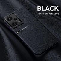 Skirtas Xiaomi Redmi Note 13 Pro Plus automobilio magnetiniam laikikliui silikoninis dėklas, skirtas Redmi Note 12 Note 11 ProPlus 10S 9S odos tekstūros smūgiams atsparus galinis dangtelis For Redmi Note 13 Pro Plus 5G juoda