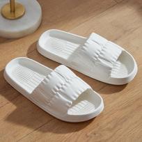 Moteriškos vasaros paplūdimio basutės minkštu padu debesies šlepetės su stora platforma Fashion Flip Flops namams 44-45 balta