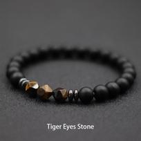 Mada Vyriškas Apyrankė Juodo Onikso Akmens Apyrankė Netaisyklinga Natūrali Tigro Akis Sodalitas Karoliukų Apyrankė Pulsera Hombre Aksesuarai