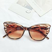 New Jelly Colored Cat Eye Sunglasses Fashion Sunglasses Women's Trendy Polygonal Sunglasses leopardas