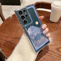 Samsung S25 S24 S22 Ultra Plus S23 S21 S20 Fe A55 A54 A53 A52 A35 A34 A33 A25 A15 A14 5g Snow Mountain Sunset Hill smūgiams atsparus silikoninis dėklas Samsung S25 Plus