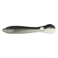 Minkšta plastikinė žuvis, silikoninė guminė žuvis, 10 cm A juoda