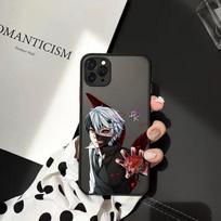 Japan Anime Tokyo Ghoul telefono dėklas, skirtas iPhone 12 11 Pro Max XS Max Xr X 7 8 Plus 13 Pro Max juodas matinis permatomas dangtelis iPhone 13Pro Max gray