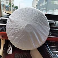 Automobilio automobilio vairo gaubtas nuo saulės šoninio lango gaubtas sidabru dengtas audinys vairo dangtis Apsauginis kremas nuo saulės, šoninis skydas nuo saulės balta