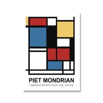 Abstrakčios Pito Mondriano geometrinės sienų dailės drobėsŠiaurietiški plakatai Tapyba ir spaudiniai Sieniniai paveikslai svetainei Modernus dekoras 21x30cm No Framed