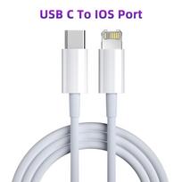 USB C laidas, skirtas iPhone 11 12 13 14 Pro X XR 20W greitas įkrovimas iPhone kabeliui 8 7 iPad PD įkroviklis C tipo USB laidas IOS duomenų laidas 1m