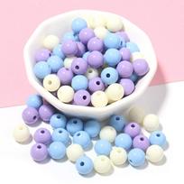 Namų vakarėlio reikmenys pakabukas Macaron 6mm/8mm/10mm/12mm mobiliojo telefono grandinėlė, akrilo tiesi skylė 50vnt/100vnt Kalėdų spalva vienspalvė 6mm 100pcs
