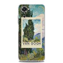 Telefono dėklas Xiaomi Redmi Note 13 12 5G 9S 9 8 10 11 Pro Plus 4G 9T 13C 12C10C 9C 9A 7 Skaidrus dėklas Žvaigždėtas dangus van gogh menas Redmi Note 13 5G