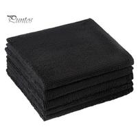 5vnt 30x30cm dideli mikropluošto valymo drabužiai, alyvos dėmių valiklis, labai sugeriantis daugkartinio naudojimo virtuvinių rankšluosčių rinkinys 30*30cm juoda