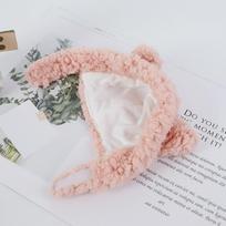 Mielas Meškiukas Triušis Su Gaubtu Naminių Kačių Šunų Aksesuarai Cosplay Katės Kepurė Žiema Mielas Naujųjų Metų Šuniuko Galvos Apdangalas Minkštas Aksomas Naminių Gyvūnų Reikmenys Uniform size šviesiai rausvos spalvos