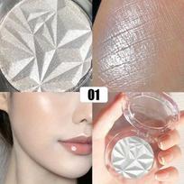 2 spalvų Diamond Highlighter pudros paletė Blizgantis veido kontūras Paryškina makiažą Shimmer Itin koncentruota šviečianti kosmetika