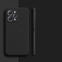 Dėklas Xiaomi Redmi 12 Xiaomi Redmi 12 Dangtelis Smūgiams atsparus Skysto silikono korpusas Apsauginis telefono galinis dangtelis Xiaomi Redmi 12 Redmi 12 juoda
