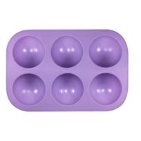 6 ertmių šokoladinio pyrago kepimo skarda pusrutulio pusapvalės kupolo silikoninė forma purple