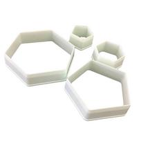 4Pcs Soccer Shape DIY Sugar Craft Decorating Fondant Cake Mold Print Plunger Football Cookie Cutter