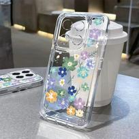 Shockproof Case for Xiaomi 14t 13t Poco X6 X5 F6 Pro Remdi Note 14 13 12 11 10 Pro Colorful Flower Pattern Soft Silicone Clear Anti-Fall Cover Redmi Note 14 Pro+ 5G