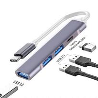4 prievadų USB 3.0 HUB C tipo prijungimo stotis Multi USB C skirstytuvas Type-C 5Gbps didelio duomenų perdavimo USB 3.0 OTG adapteris, skirtas Macbook Pro