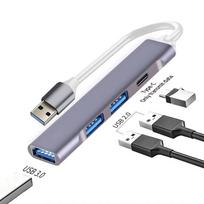 4 prievadų USB 3.0 HUB C tipo prijungimo stotis Multi USB C skirstytuvas Type-C 5Gbps didelio duomenų perdavimo USB 3.0 OTG adapteris, skirtas Macbook Pro