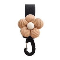 Baby Stroller Hook Hanger Lovely Flower Toddlers Cart Organiser Bag Storage Hanging Rack Infant Supplies Accessory Gift 1 chaki