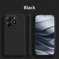 Skysto silikono dėklas Redmi Note 14 4G Redmi Note 14 dangtelis Fundas Coque Minkštas TPU Kameros apsauga Telefono dėklas Redmi Note 14 For Note14 4G juoda