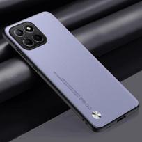 For Honor X8C X8 C Plain PU Leather Matte Case For Honor X9C Smart X7C Silicone Ultra Thin Soft Frame Shookproof Bumper Cover For Honor X8C šviesiai violetinė spalva