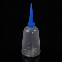 250 ml plastikinis buteliukas su skaidriu aplikatoriumi-galiuku, plastikinis spaudžiamas buteliukas su dangteliu-galiuku, skirtas rankdarbiams, menui, klijams, daugkartinio naudojimo, tuščias mėlyna