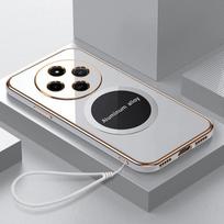 „Xiaomi Redmi 14C Redmi A4 A3 Pro“ telefono dėklas, prabangus kvadratinis padengimas, magnetinis patrauklumas, smūgiams atsparus silikoninis galinis dangtelis. Case & Strap&Redmi 14C