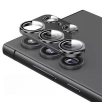 Pilnai dengiantis fotoaparato objektyvo apsauginis stiklas Samsung Galaxy S24 Ultra S24+ Plus S25 S24ultra Matinis objektyvo dangtelis + Apsauginis stiklas Galaxy S24 Ultra juoda