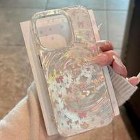 Telefono dėklas iPhone 11 13 16 ProMax dėklas iPhone 14 15 ProMax 12 13 ProMax 13 Pro 14 Pro sūkurinis telefono dėklas madingas ir universalus animacinis mielas iPhone 13 gryna