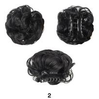 Sintetinis segtukas-žnyplė trumpas garbanotas perukas plaukų priedas kuodas plaukų priauginimas netvarkingas elegantiškas kuodas moterims 15cm
